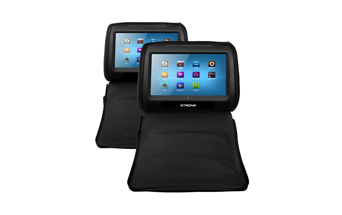 XTRONS HD908B 2 x 9″ In Car Touch Screen Headrest DVD Players