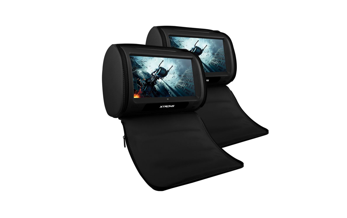 XTRONS HD908B 2 x 9″ In Car Touch Screen Headrest DVD Players