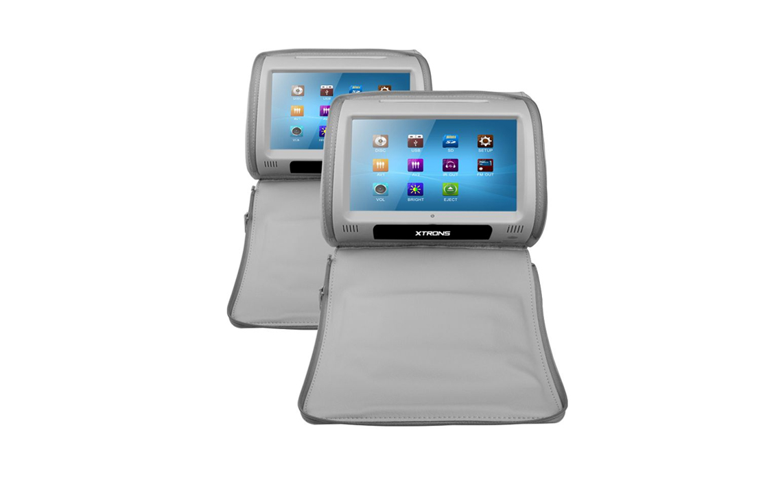 XTRONS HD908B 2 x 9″ In Car Touch Screen Headrest DVD Players