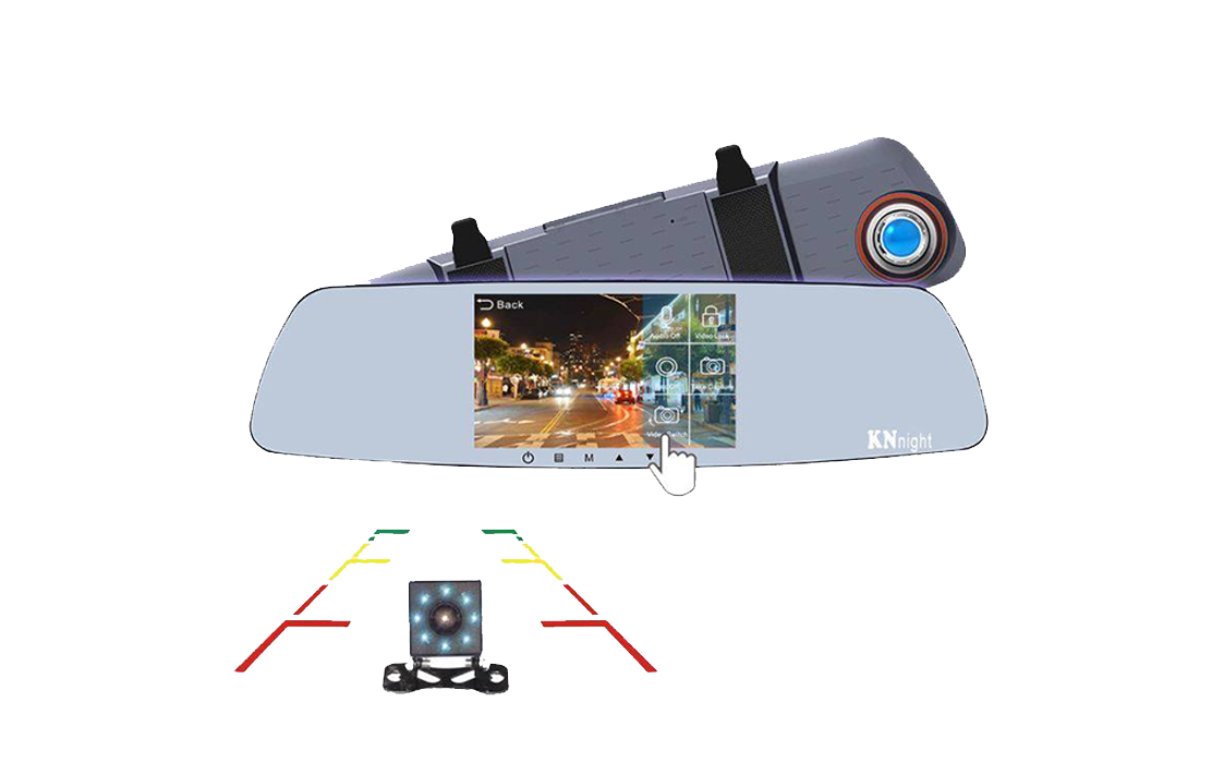 Real Night Vision Front and Back Camera with Built in DashCam