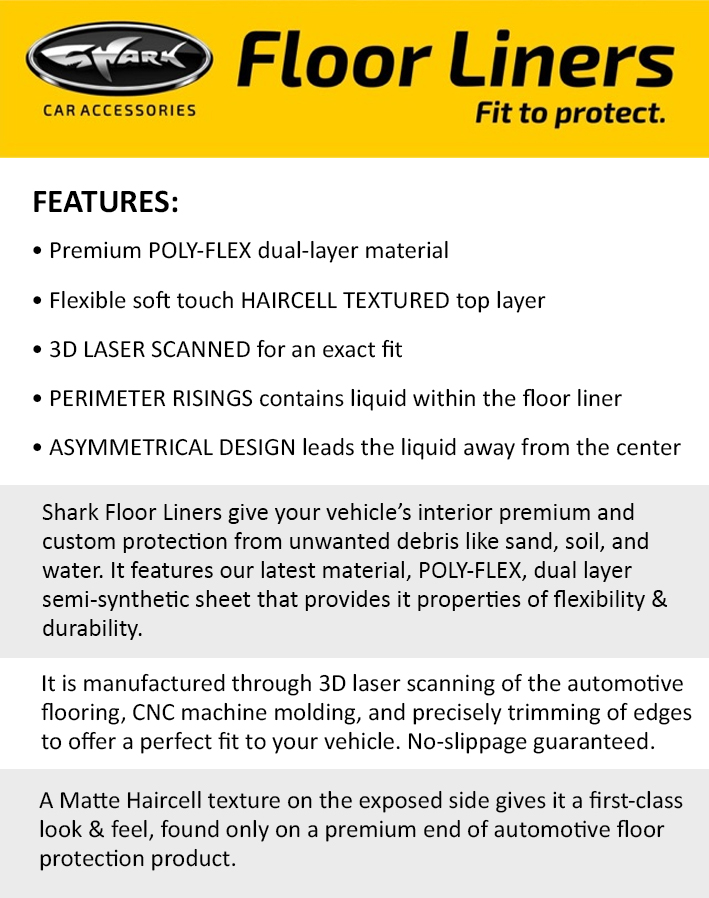 Shark Floor Liners Description