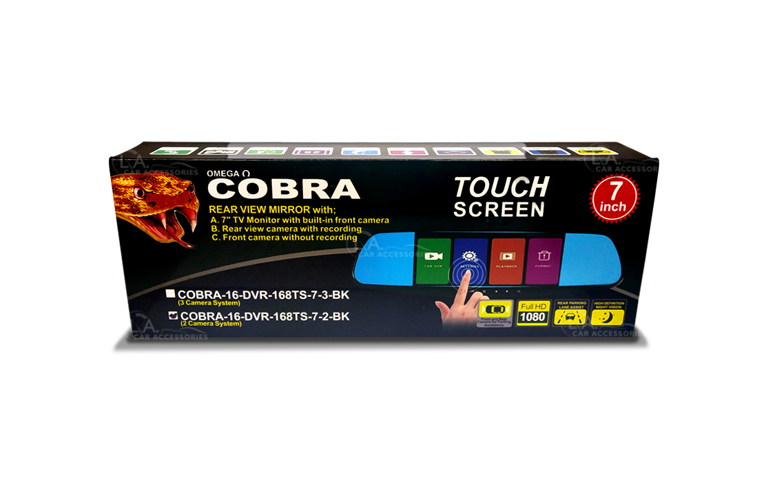 Omega Cobra Dash Cam Touch Screen