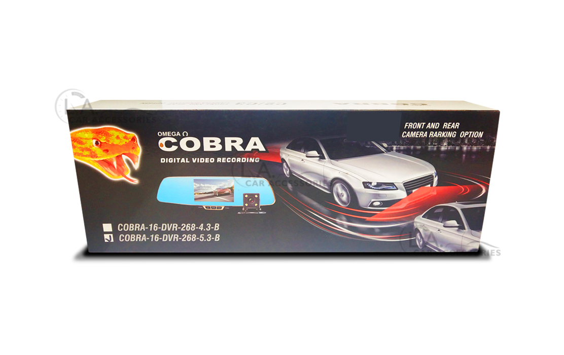 Omega Cobra Dash Cam Front and Rear Camera