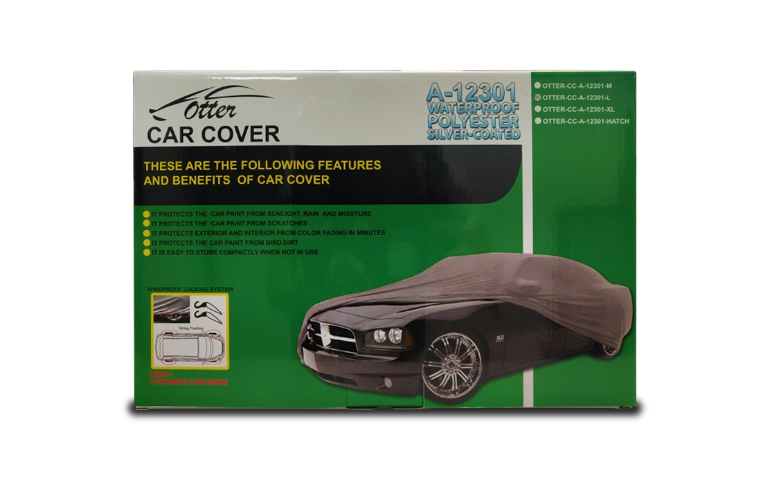 Otter Car Cover Water-Proof Polyester Silver Coated