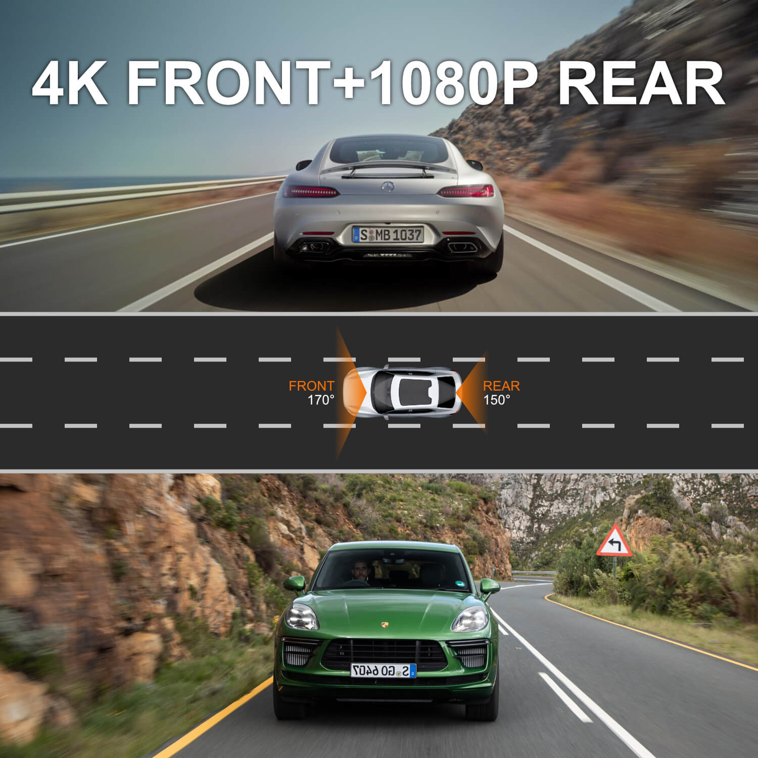 Rosoto R30S Dual 4K Dashcam with Smart Mirror Display