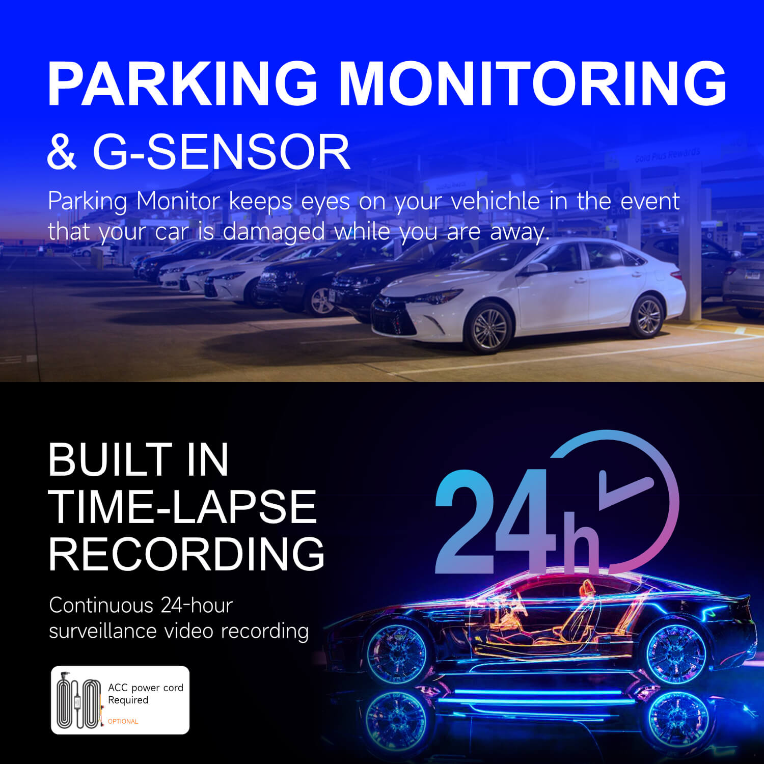 Rosoto R30S Dual 4K Dashcam with Smart Mirror Display