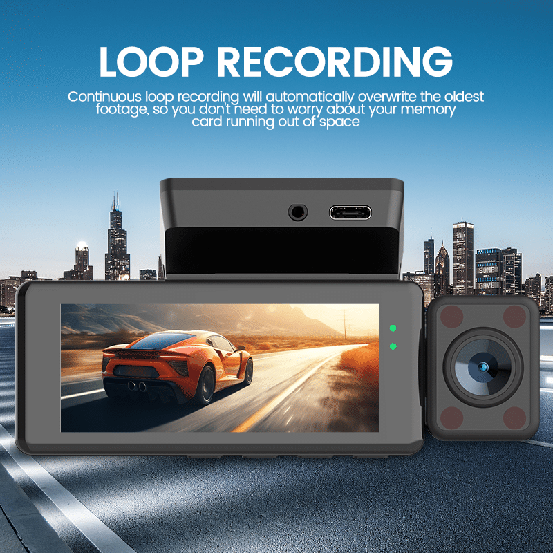 Maustor M18P 3 Way Dashcam with Front, Cabin & Rear Recording